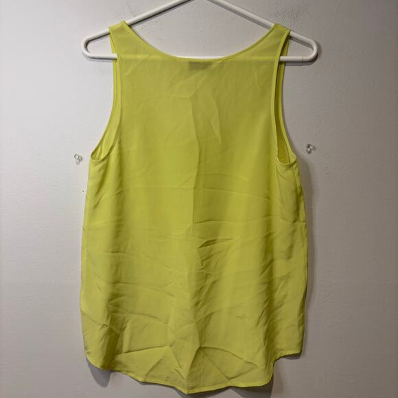 French Connection Classic Women's 100% Silk Camisole Yellow Tank Sz 8 Sleeveless - Picture 2 of 5
